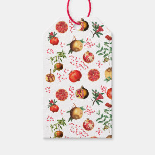Wasserfarben Granatapfel Mittelmeerfruchtmuster Geschenkanhänger
