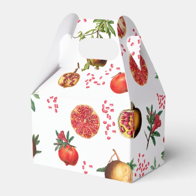 Wasserfarben Granatapfel Mittelmeerfruchtmuster Geschenkschachtel (Vorderseite)