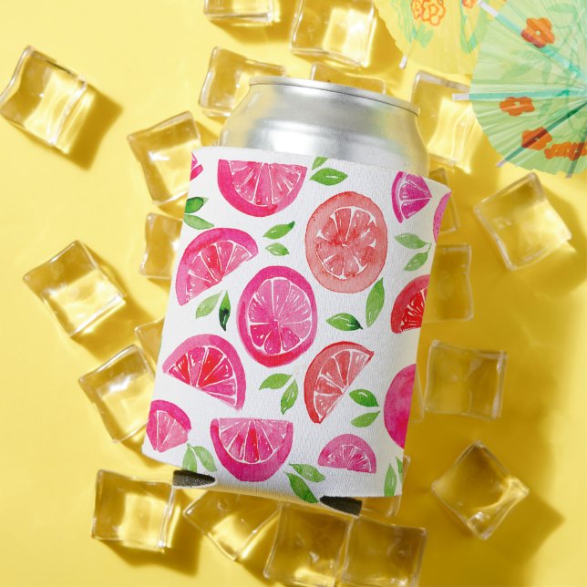 Wasserfarben-Grapefruit Dosenkühler (In Situ Sommer)