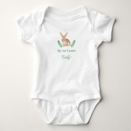 Wasserfarben-Hase mit großen Ohren Mein erstes Ost Baby Strampler