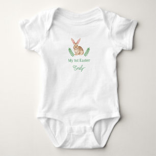Wasserfarben-Hase mit großen Ohren Mein erstes Ost Baby Strampler