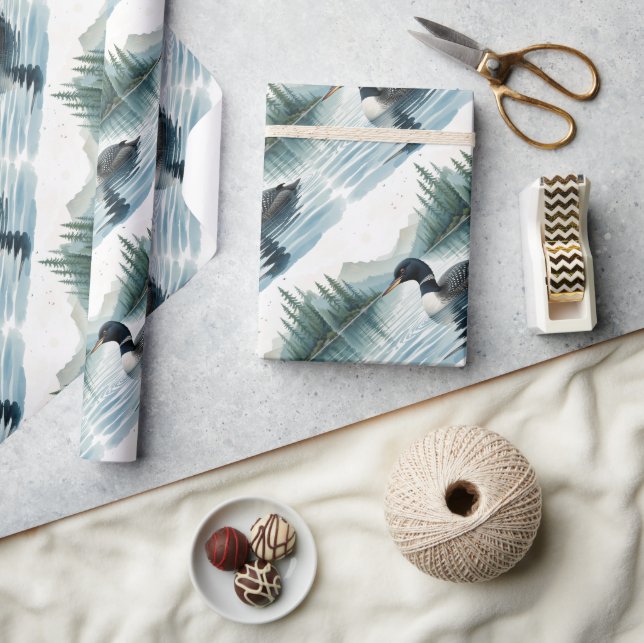 Wasserfarben Häufig Geflügel Swimming See Geschenkpapier (Kunsthandwerk)