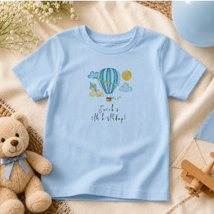 Wasserfarben-Heißluftballon-Kind zum 5. Geburtstag Kleinkind T-shirt