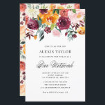 Wasserfarben Herbst Blooms Bar Mitzvah Einladung<br><div class="desc">Laden Sie mit dieser Blumen-Bar mitzvah-Einladung Familie und Freunde zu Ihrer Veranstaltung ein. Es zeichnet sich durch die Blume der Wasserfarbenfallen und einen passenden Hintergrund aus. Diese blumengeschmückte Bar mitzvah lädt zum Herbst oder Herbst ein. Personalisieren Sie diese,  indem Sie Ihre Daten hinzufügen. Matching-Elemente sind verfügbar.</div>