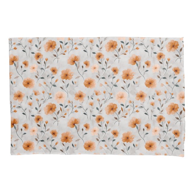Wasserfarben Herbst Blumenmuster Einfaches botanis Kissenbezug (Vorderseite)
