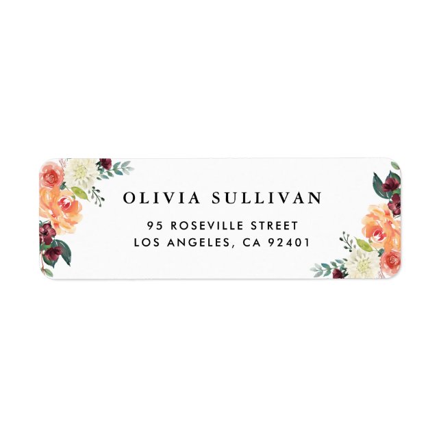 Wasserfarben Herbst Blüten Blumenstrauß (Vorne)