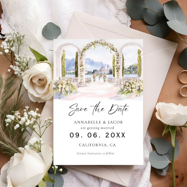Wasserfarben-Hochzeit Sichern Sie das Datum Save The Date (Von Creator hochgeladen)
