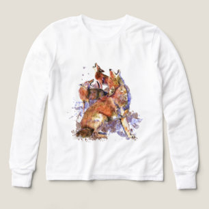 Wasserfarben Howling Coyotes Animal Nature Art Bab