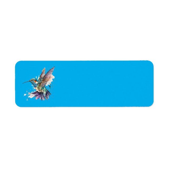 Wasserfarben-Hummingbird-Adressetiketten (Vorne)