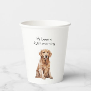Wasserfarben-Hund-Bild lustig Pappbecher