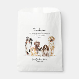 Wasserfarben-Hund-Thema Danke Baby-Shower-Party Geschenktütchen