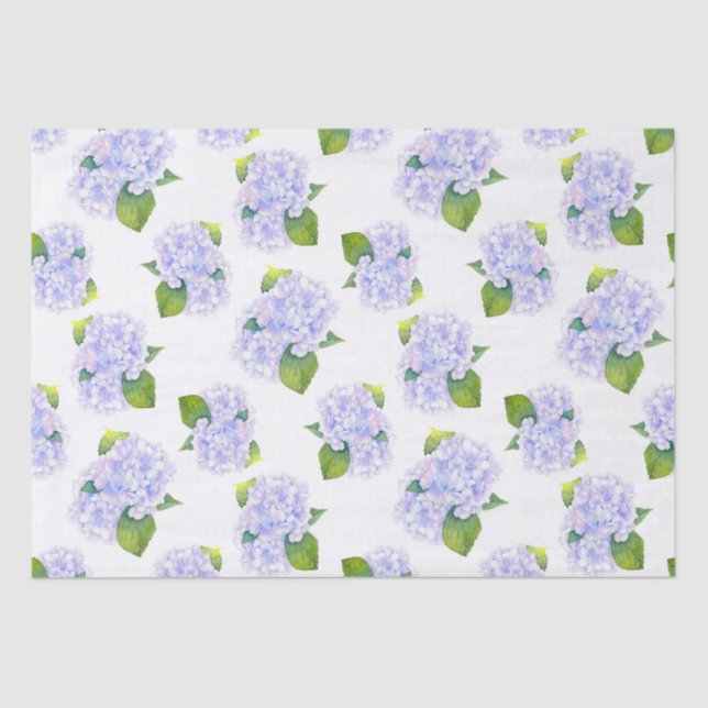 Wasserfarben-Hydrangea-Blume Seidenpapier (Vorderseite)