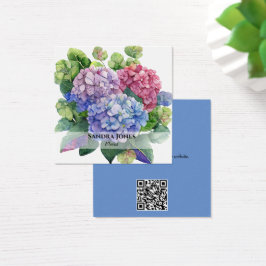 Wasserfarben-Hydrangea-Visitenkarten