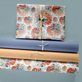Wasserfarben-Hydrangeas-Trial-Fall-Palette Geschenkpapier Set