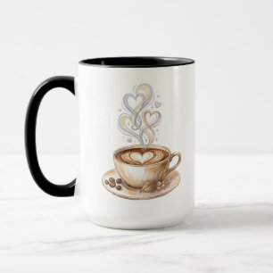Wasserfarben-Illustration Kaffeetasse   Tassen und