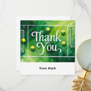 Wasserfarben im Tennisstil Dankeskarte