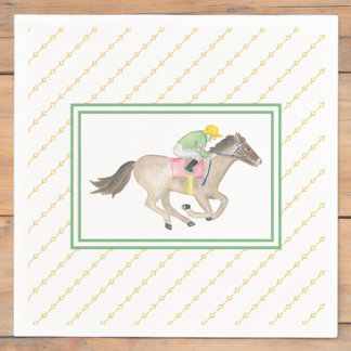 Wasserfarben Jockey Preakness Party Pferderennen G Serviette