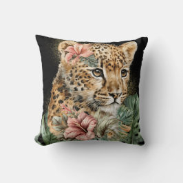 Wasserfarben Jungle Baby Animes Floral Art Kissen