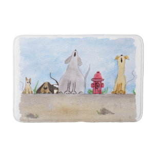 Wasserfarben Junkyard Bath Mat Badematte