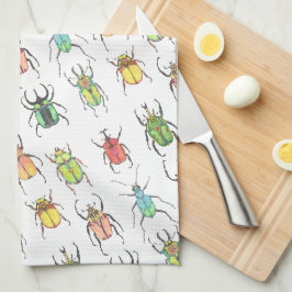 Wasserfarben Käfer-Liebe Bugs Geschirrtuch