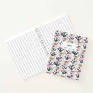 Wasserfarben-Kaktusmuster Notizbuch