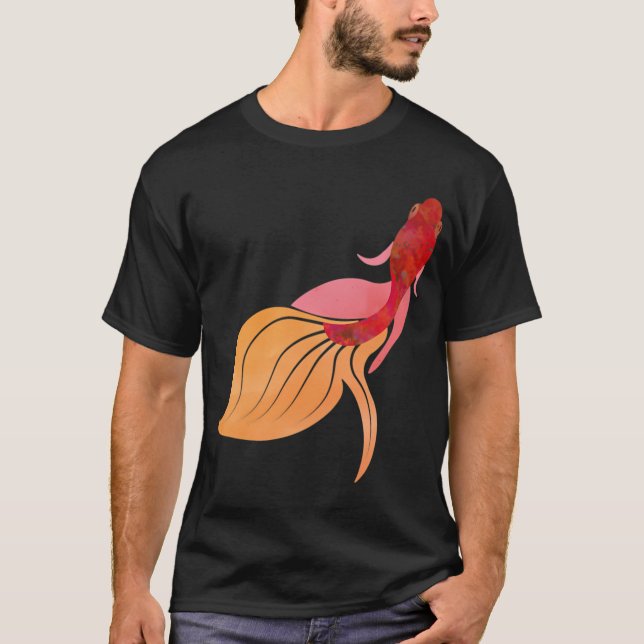 Wasserfarben Kampffisch T-Shirt (Vorderseite)