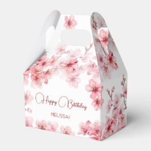 Wasserfarben-Kirschblüten Alles Gute zum Geburtsta Geschenkschachtel