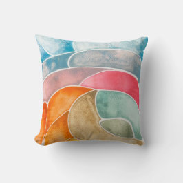 Wasserfarben-Kissen / Handgefertigt / Kunst / Desi Kissen