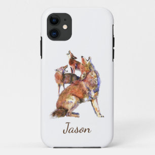 Wasserfarben - Koyoten Tierart Case-Mate iPhone Hülle