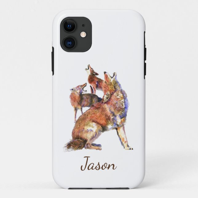 Wasserfarben - Koyoten Tierart Case-Mate iPhone Hülle (Rückseite)
