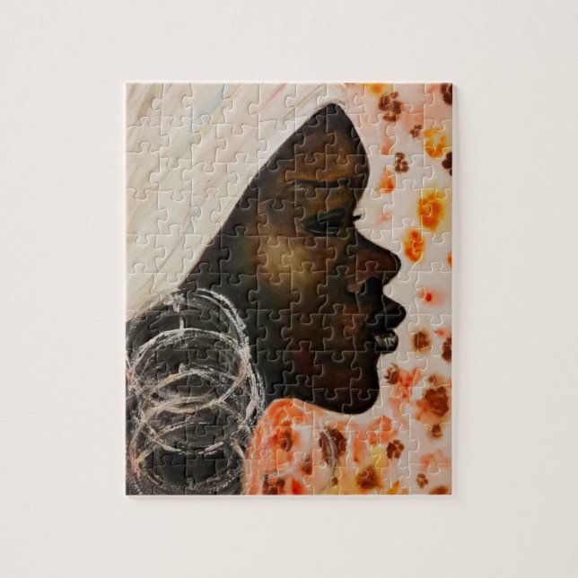 Wasserfarben Kunst - Afrikanische Schönheit - Frau (Vertikal)