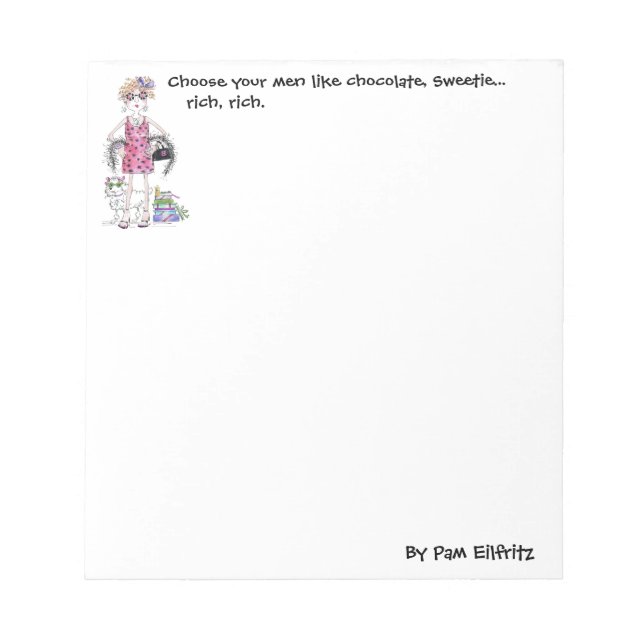 Wasserfarben Kunst Frauen Humorales Sprichwort Notizblock (Vorderseite)