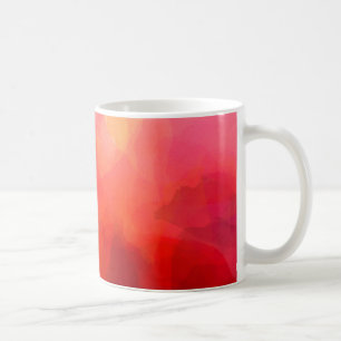 Wasserfarben Kunst in Rot, Orange und Gelb Kaffeetasse