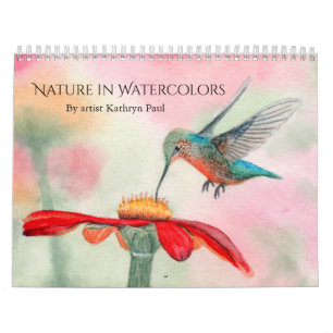 Wasserfarben-Kunst-Wandkalender: Naturlandschaften Kalender