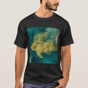 Wasserfarben-Kunststoffdruck von tropischen Fische T-Shirt