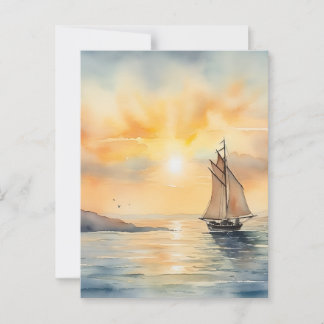 Wasserfarben-Landschaftshintergrund Postkarte