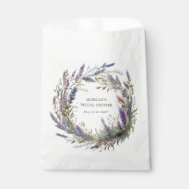Wasserfarben-Lavendel-Regal-Brautparty Geschenktütchen