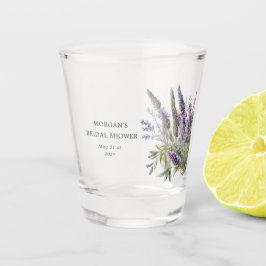 Wasserfarben-Lavendel-Regal-Brautparty Schnapsglas