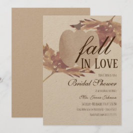 Wasserfarben Leaf Fall Pumpkin Brautparty Rustikal Einladung