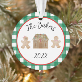 Wasserfarben-Lebkuchen Familienjahr im Überblick Ornament