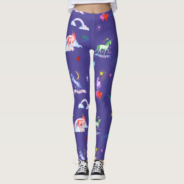 Wasserfarben Leggings (Vorderseite)