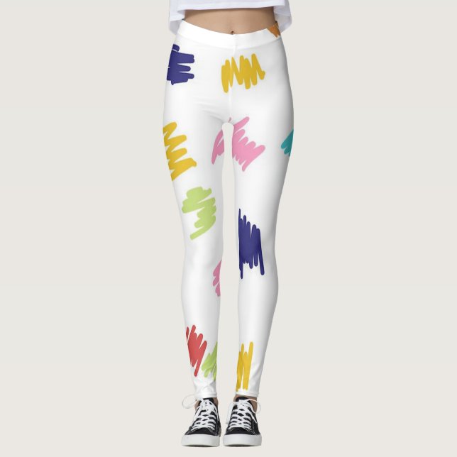 Wasserfarben Leggings (Vorderseite)