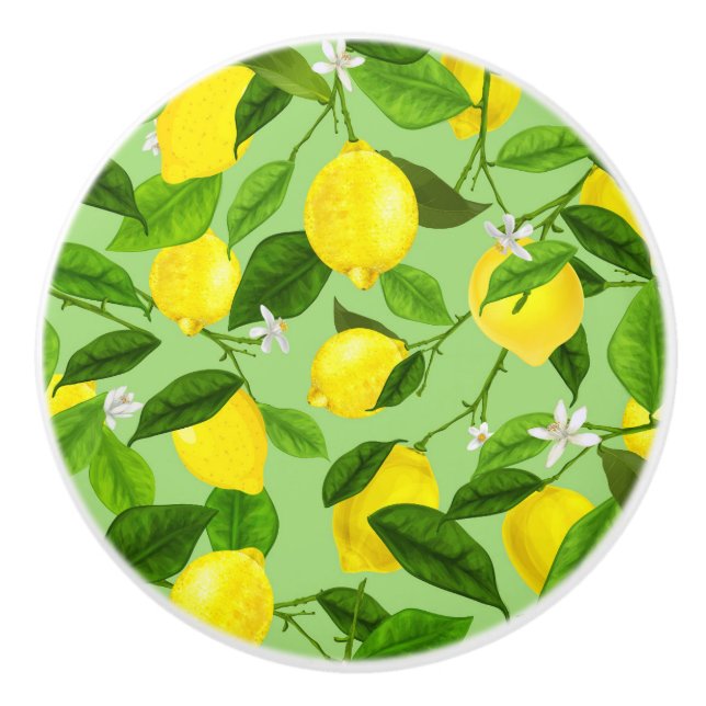 Wasserfarben-Lemon 3 Keramikknauf (Vorderseite)