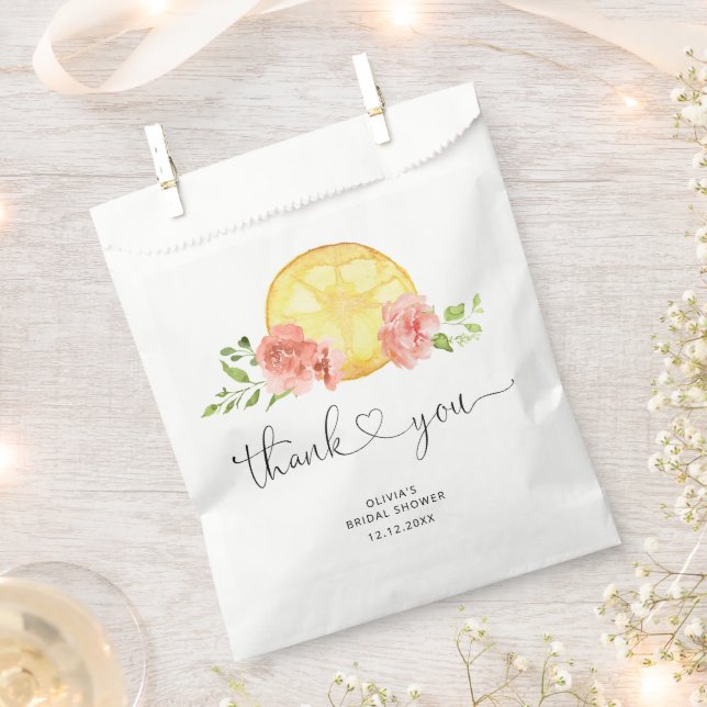 Wasserfarben Lemon Brautparty Gefallen Taschen Geschenktütchen (Ausgeschnitten)