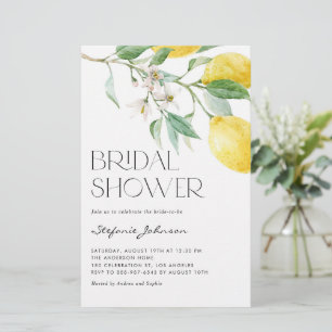 Wasserfarben Lemon Sommer Bridal Dusche Einladung
