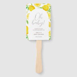 Wasserfarben Lemon Themed Baby Dusche Fächer