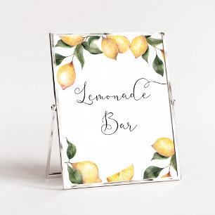 Wasserfarben Lemonade Bar Poster