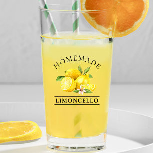 Wasserfarben Lemons Homemade Limoncello Glas