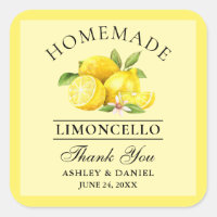 Wasserfarben Lemons Wedding Danke Limoncello Yello
