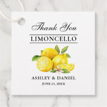 Wasserfarben Lemons Wedding Limoncello Tags